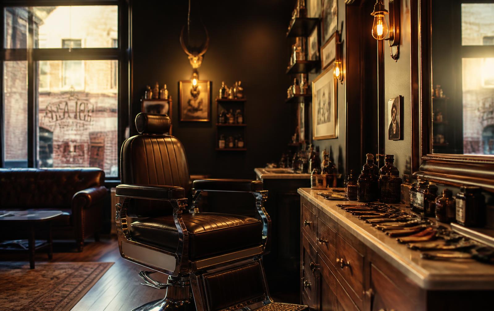 Interior of Salonix Barber Co.